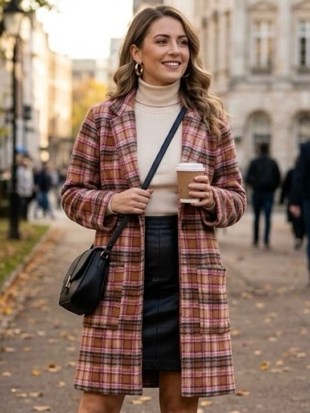 Weekender Max Cacos Plaid Longline Shacket Cardigan Coat Boho Cottagecore XL - Picture 1 of 4